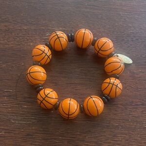 Plunder Jewelry Got Game Basketball Bracelet! 10 basketballs. Elastic band. NEW